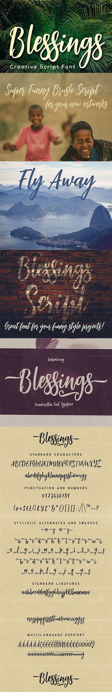 Blessings Script Font By Cruzine2 Graphicriver