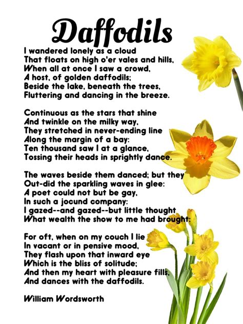 How Were Celebrating World Poetry Day Daffodils William Wordsworth