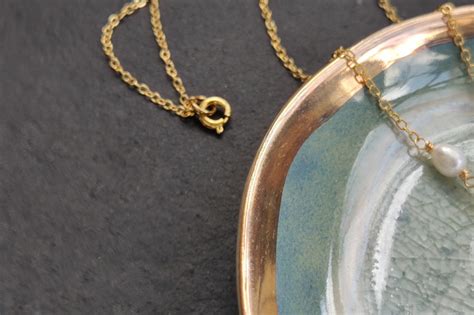 Gold Or Silver Sea Shell Locket Necklace With White Freshwater Etsy