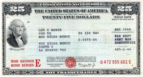 United States 100 Savings Bond Series E 1950s