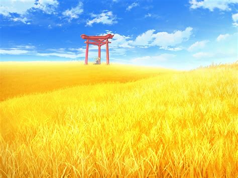 1280x800 Resolution Yellow Rice Field Digital Wallpaper Digital Art