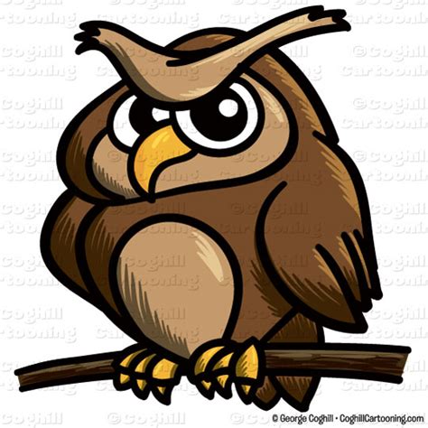 Cartoon Owl Clip Art Stock Illustration Coghill Cartooning