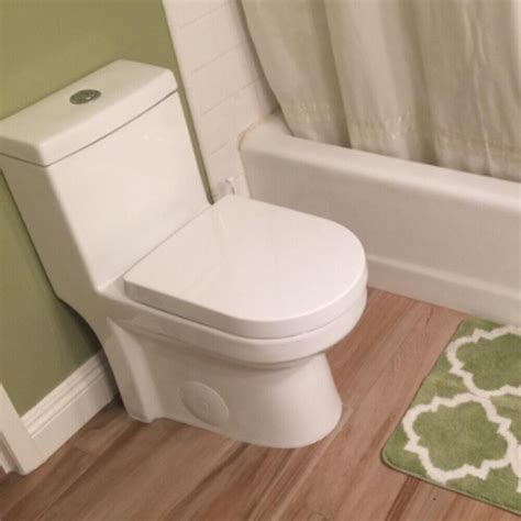Horow Modern Small Toilet One Piece Toilet White Dual Flush W Soft