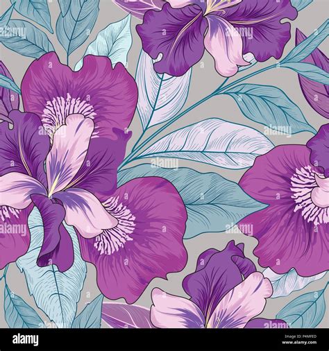 Floral Seamless Pattern Flower Background Flourish Garden Texture