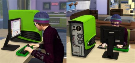 Maxoidmonkeys Alienware Pc By Esmeralda At Mod The Sims Sims 4 Updates