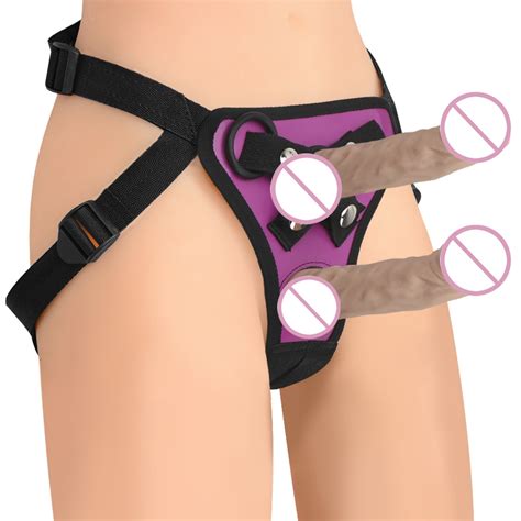 Strapon Realistic Dildo Pants Adult Games Adjustable Harness Belt With Rings Wearable Penis