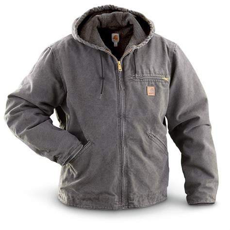 Carhartt Hooded Sandstone Sierra Jacket 215190 Insulated Jackets