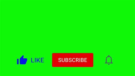 Green Screen Background Youtube Subscribe Button 4k Resolution 33200431