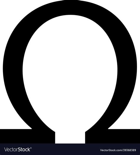 Ohm Symbol Isolated On White Background Royalty Free Vector