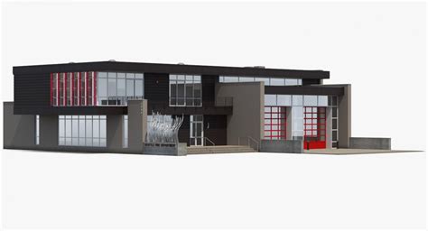 3d Modern Fire Station Building Model 3d Molier International