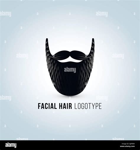 Isolated Male Face With Mustache And Beard Vector Logo Barber Shop