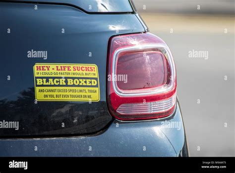 Black box car insurance sticker hi-res stock photography and images - Alamy