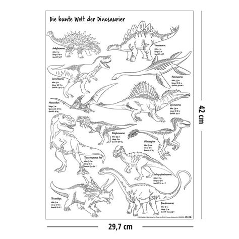 Dinosaurier Xxl Poster Set Besteht Aus Xxl And Ausmalposter Xxl Poster