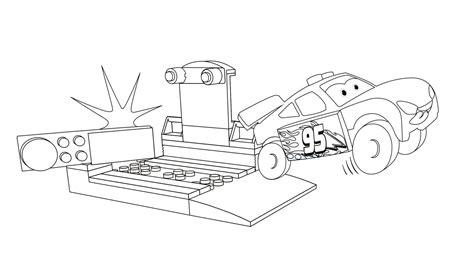 You will enjoy coloring mcqueen and his friends from this section with the online coloring machine or print to color at home. LEGO® Juniors Lightning McQueen Coloring Page | Lego ...