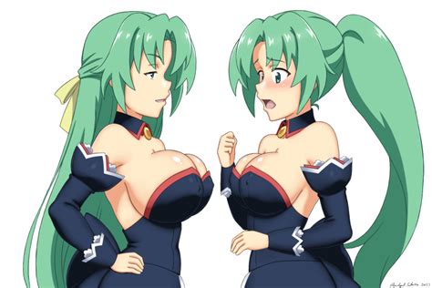 Rule 34 2girls Abridged Satoko Breast Envy Cleavage Higurashi No Naku Koro Ni Huge Breasts