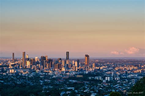 Brisbane Sunset A Recent Sunset Over Brisbane From Mt Coot Flickr