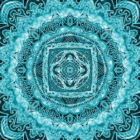 Mandala Fabric Design Digital Art By Sandrine Kespi Fine Art America