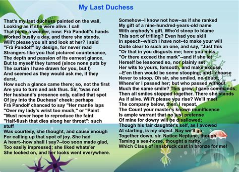 My Last Duchess Is A Poem By Robert Browning Frequently Anthologized