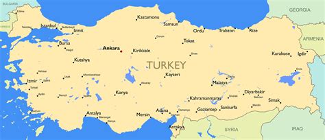 Map Of Turkey Guide Of The World