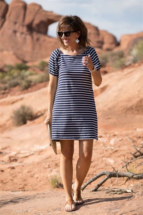 Casual Summer Stripe Dress - Cyndi Spivey | Striped dress summer, Fashion, Summer outfits 2017