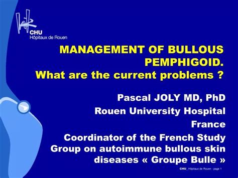 Ppt Management Of Bullous Pemphigoid What Are The Current Problems
