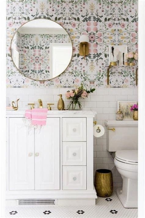 Bathroom Reveal Check Out This Beautiful Diy Bathroom With Pink Floral