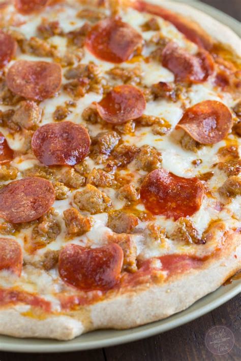 Spicy Sausage And Pepperoni Pizza Table For Two® By Julie Chiou