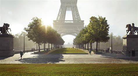 Nouveau Grand Jardin Entre Le Trocadéro Et La Tour Eiffel Paris Futur