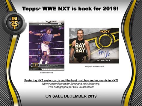 2019 Topps Wwe Nxt Trading Cards Showcasing The Best Of The Next