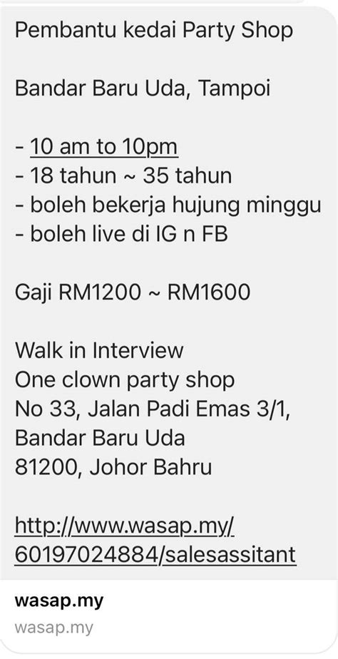 Administrative assistant, kerani, management trainee and more on indeed.com. Lubuk Kerja Kosong -Jb "jobs drop" - Posts | Facebook