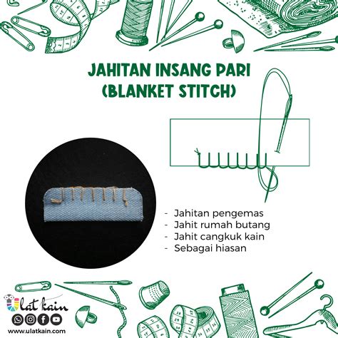 Ni saya tunjukkan tutorial insang pari. Jahitan Insang Pari - Ulat Kain