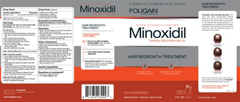 Foligain Minoxidil 5 Hair Regrowth Treatment For Men Foligain Usa