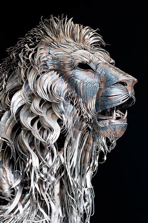 Beautiful sculptures for your home. 10 Amazing Lion Sculptures Made From Surprising Stuff...