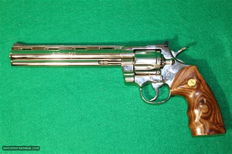 Colt Python 357 Magnum 8 Inch Barrel Nickel Finish Mfg Date 1981