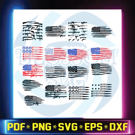 Rifle Flag Svg Gun Flag Svg Bullet Flag Svg Military Svg Army