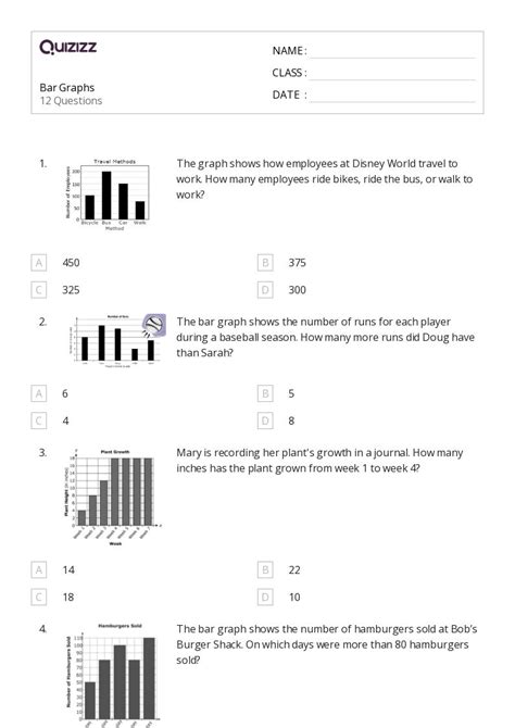 50 Bar Graphs Worksheets For 4th Grade On Quizizz Free And Printable
