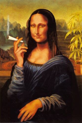 Mona Lisa Smoking A Joint Poster Ebay