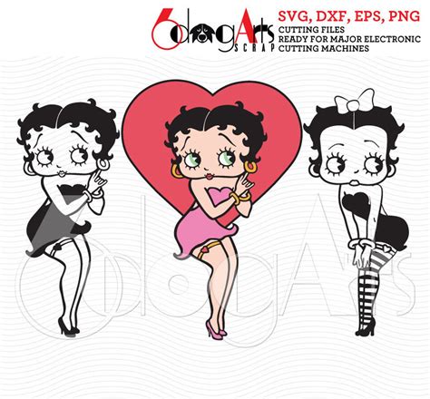 Betty Boop Cartoon Pin Up Digital Cut Files Svg Dfx Eps Png Etsy