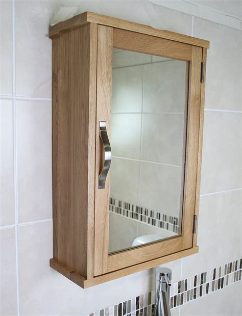 Solid Oak Wall Mounted Bathroom Cabinet 351