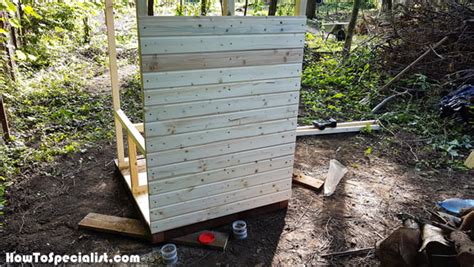 Attaching The Slats To The Back Of The Outhouse Howtospecialist How