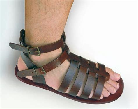 Leather Gladiator Sandals For Men Handmade By Leatherd On Etsy Mens