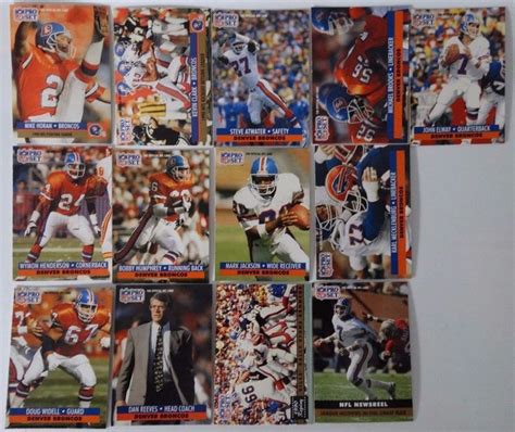 1991 Pro Set Series 1 Denver Broncos Team Set 13 Football Cards
