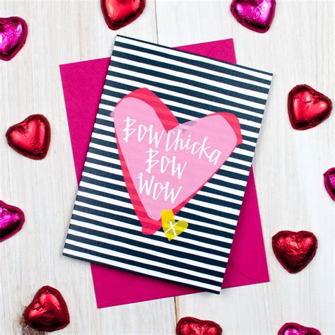 Bow Chicka Bow Wow Valentines Card By Betty Etiquette