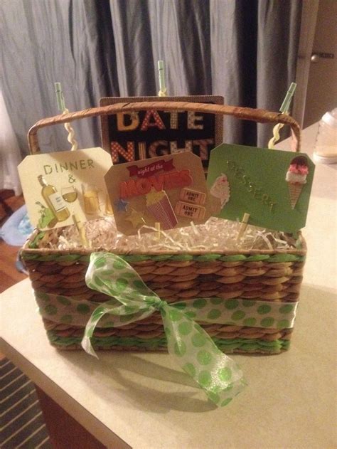 Welcome to day 6 of the 12 days of christmas! Date Night Basket Clip a gift card in the clothes pins ...