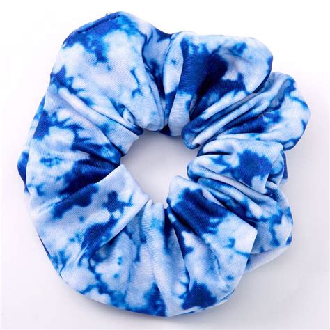 Medium Tie Dye Hair Scrunchie Blue Tie Dye Hair Scrunchie