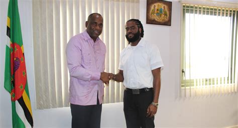 Prime Minister Skerrit Meets With Newly Elected Marigot Mp Anthony Charles Dominica News Online