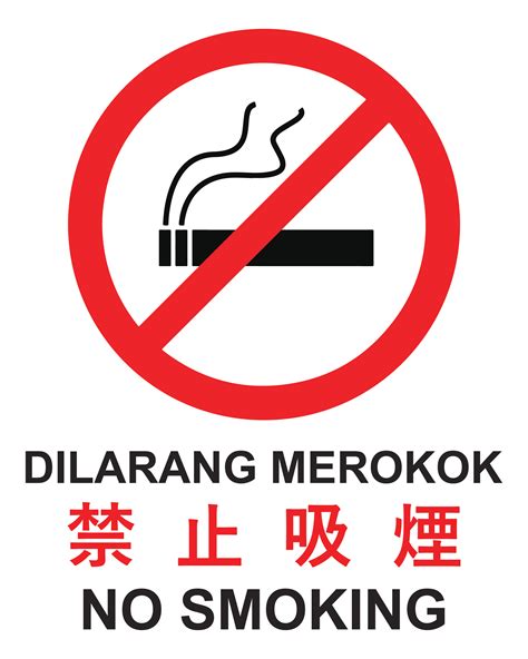 Dilarang Merokok No Smoking Sticker Signage Government Standard Mx Nssgs