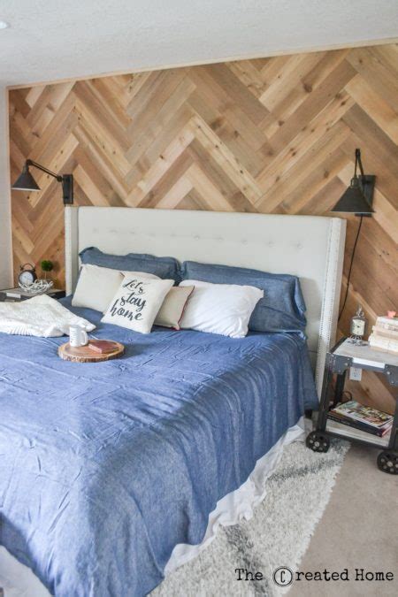 How To Diy A Herringbone Accent Wall The Created Home