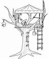 Coloring Pages Tree Treehouse Printable Kids Colouring Color Getcolorings Drawing Houses Sheets Bestcoloringpagesforkids sketch template