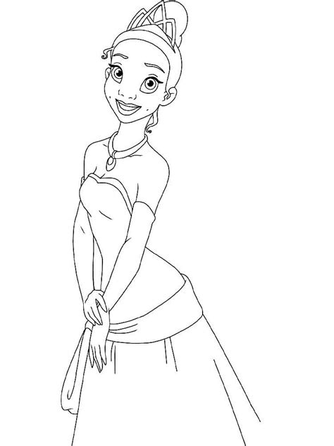 In the beginning stages, don't press down too hard. Princess Tiana coloring pages. Free Printable Princess ...
